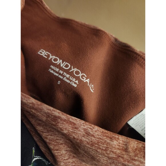 Beyond Yoga High Rise Color Block Leggings Brick Brown Size S - Picture 5 of 5